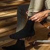 Mens Dress Socks Classic Business Casual Solid Premium Socks (9-11, Black (3 Pairs)) view 2