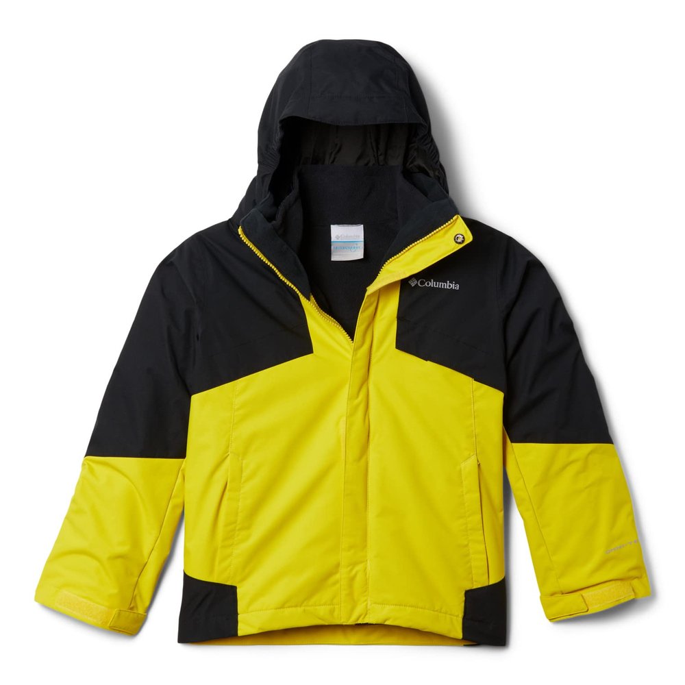 Columbia Youth Boys Bugaboo II Fleece Interchange Jacket, Laser Lemon/Black, X-Large