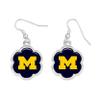From the Heart Enterprises Michigan Wolverines Hazel Silver Earrings Jewelry Gift UM, Blue view 1