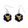 West Virginia Mountaineers Hazel Silver Earrings Jewelry Gift WVU view 1
