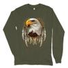 Bald Eagle Dreamcatcher Long Sleeve T-Shirt Indigenous Native American Heritage Military Green 3X-Large view 1