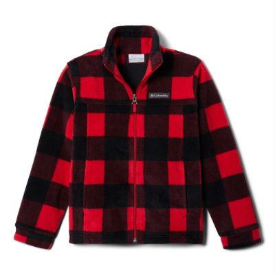 Columbia Youth Boys Zing III Fleece, Mountain Red Check, Medium