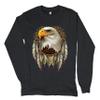 Bald Eagle Dreamcatcher Long Sleeve T-Shirt Indigenous Native American Heritage Black 3X-Large view 1