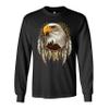 Bald Eagle Dreamcatcher Long Sleeve T-Shirt Indigenous Native American Heritage Black 3X-Large view 4