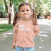 Bold Big Cousin T-Shirts for Girls and Boys Fun Family Outfits White on Peach Shirt Youth Medium view 2