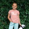 Bold Big Cousin T-Shirts for Girls and Boys Fun Family Outfits White on Peach Shirt Youth Medium view 3