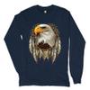 Bald Eagle Dreamcatcher Long Sleeve T-Shirt Indigenous Native American Heritage Navy Blue 3X-Large view 1