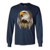 Bald Eagle Dreamcatcher Long Sleeve T-Shirt Indigenous Native American Heritage Navy Blue 3X-Large view 4