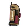 Boombah Rolling Superpack Baseball/Softball Gear Bag - 23-1/2" x 13-1/2" x 9-1/2" - Vegas Gold/Cardinal - Telescopic Handle - Holds 4 Bats - Wheeled Version view 3