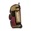 Boombah Rolling Superpack Baseball/Softball Gear Bag - 23-1/2" x 13-1/2" x 9-1/2" - Vegas Gold/Cardinal - Telescopic Handle - Holds 4 Bats - Wheeled Version view 4
