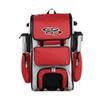 Boombah Rolling Superpack Baseball/Softball Gear Bag - 23-1/2" x 13-1/2" x 9-1/2" - White/Red - Telescopic Handle - Holds 4 Bats - Wheeled Version view 1