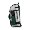 Boombah Rolling Superpack Baseball/Softball Gear Bag - 23-1/2" x 13-1/2" x 9-1/2" - White/Dark Green - Telescopic Handle - Holds 4 Bats - Wheeled Version view 4