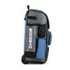 Boombah Rolling Superpack Baseball/Softball Gear Bag - 23-1/2" x 13-1/2" x 9-1/2" - Gray/Columbia Blue - Telescopic Handle - Holds 4 Bats - Wheeled Version view 3