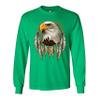 Bald Eagle Dreamcatcher Long Sleeve T-Shirt Indigenous Native American Heritage Green 3X-Large view 4