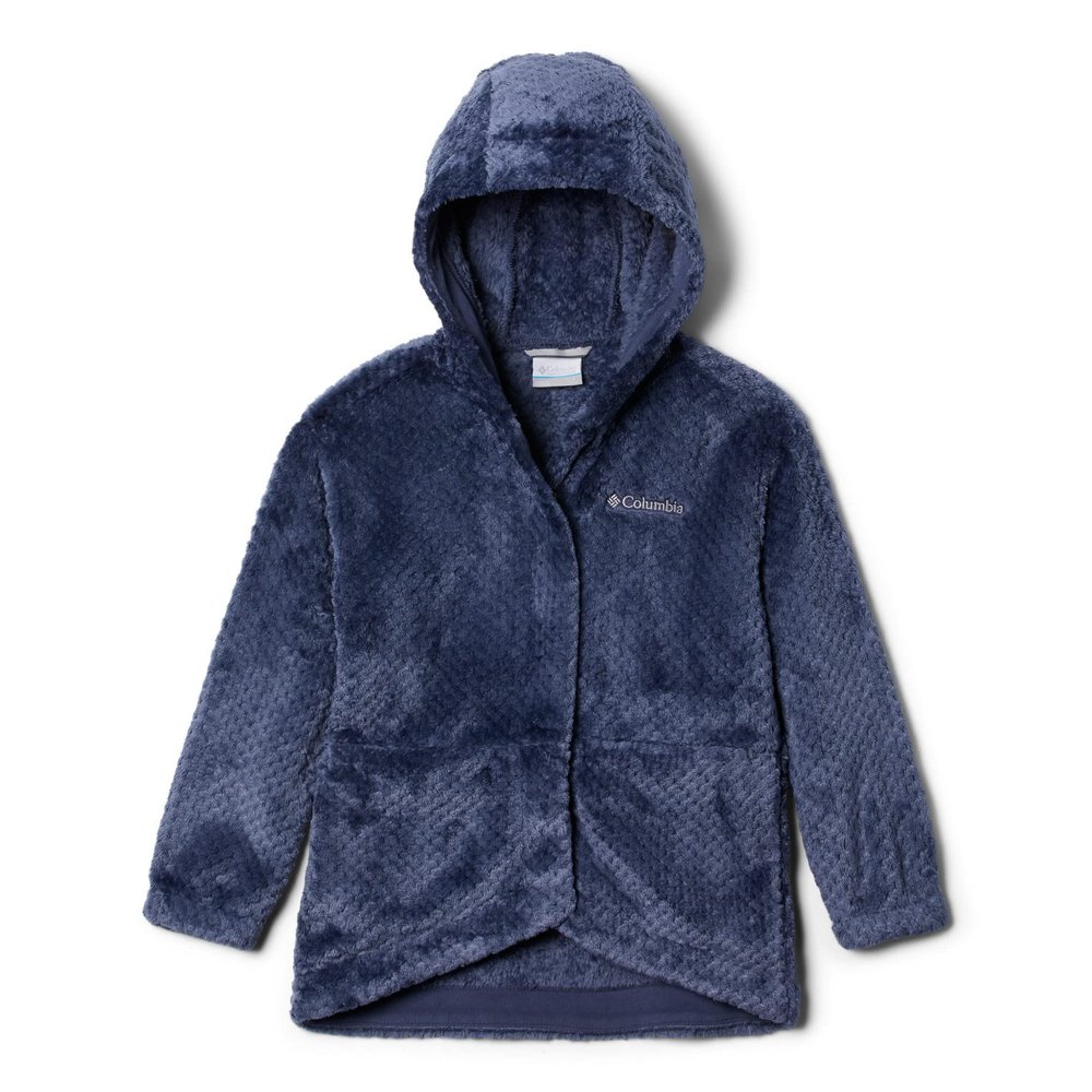 Columbia Youth Girls Fire Side II Sherpa Long Jacket, Nocturnal, X-Large