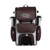 Boombah Rolling Superpack Baseball/Softball Gear Bag - 23-1/2" x 13-1/2" x 9-1/2" - White/Maroon - Telescopic Handle - Holds 4 Bats - Wheeled Version view 1