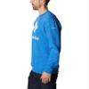 Columbia Men's Trek Crew, Bright Indigo Heather/CSC Stacked Logo, X-Large view 4