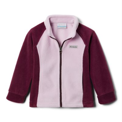 Columbia Girls' Big Benton Springs Fleece Jacket, Marionberry/Aura, Large