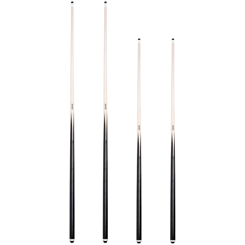 OKKO 1-Piece Pool Billiard House Cue Sticks, Screw-On Tip, Pack of 4: 2 cues 57" & 2 cues 42"