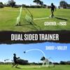 QUICKPLAY TEKKERS TRAINER Soccer Rebounder, 6.5x4' Spot & 6.5x1.5ft Ground Pass Nets, Alloy Steel, Fiberglass, Black, Green, Portable view 2
