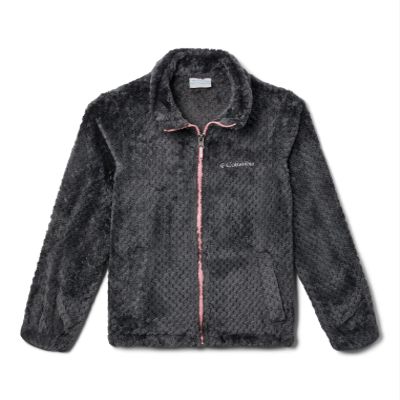 Columbia Youth Girls Fire Side Sherpa Full Zip, Shark, XX-Small