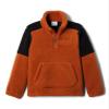 Columbia Youth Boys Rugged Ridge III Sherpa Half Zip, Warm Copper/Black, Medium view 1