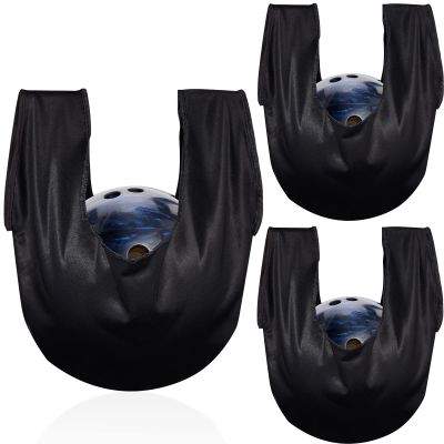 Civaner 3 Pack Bowling Ball Seesaw Bowling Ball Polisher Washable Bowlings Accessories Giant Bow Ling Balls Polisher Cleaner Towel Seesaw Holder Towel Bag Black(Classic)