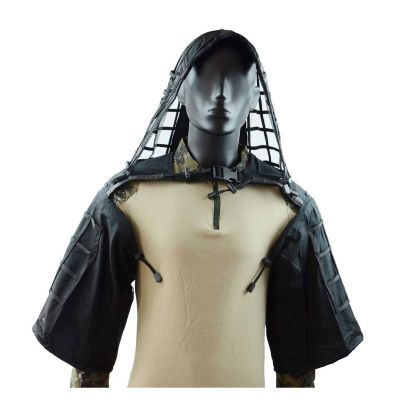 Leaf Suit Poncho,Tactical Sniper Suit Foundation Camo Woodland Camouflage Forest Hunting Gear for Military, Airsoft, Paintball, Sniper Suits & Costume,3D Kids Child Youth (Color : Black)