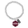 From the Heart Enterprises Mississippi State Bulldogs Hazel Mom Charm Bead Stretch Bracelet Jewelry Gift MSU view 1