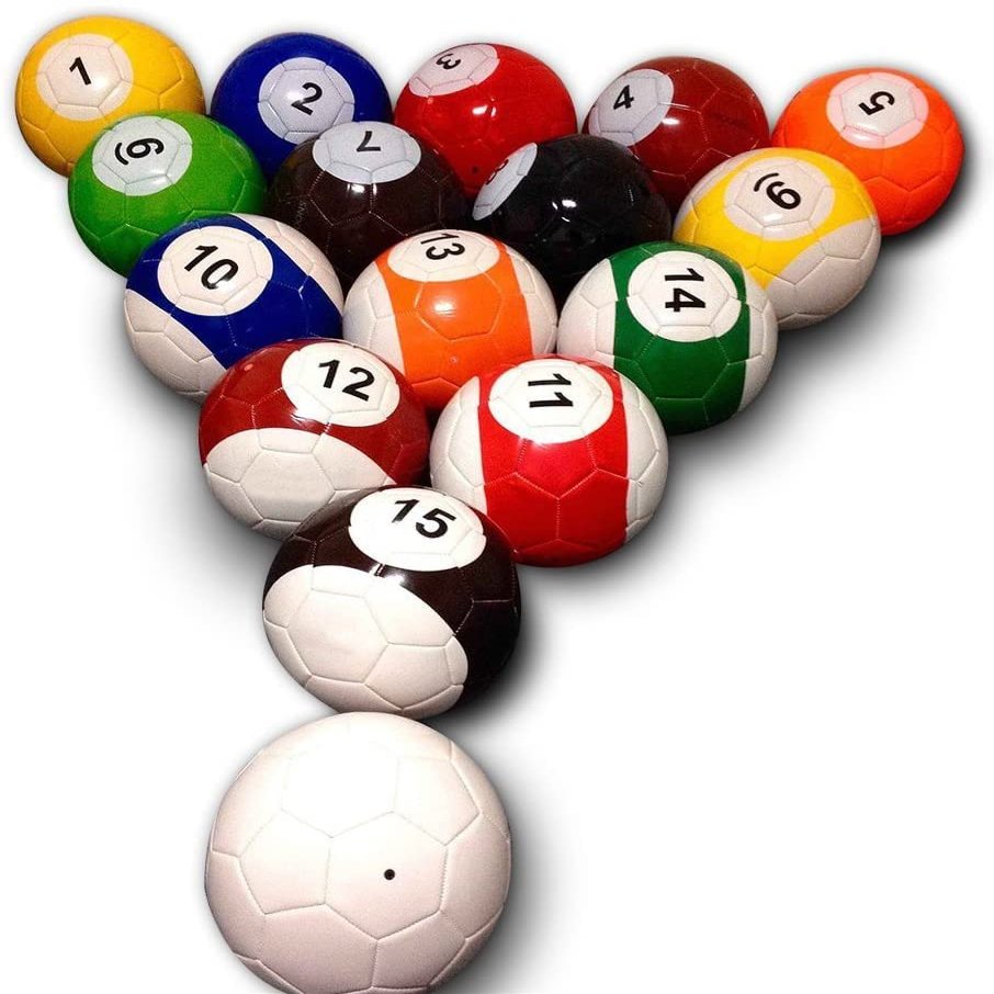 16 Pcs Big Pool Ball Recreational Football Gaint Snookball Snook Ball Snooker Street Soccer Ball Game Sport Huge Billiards Pool Football Party Game