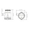 YWBL-WH Large Bilge Pump 1/2in Submersible Pump for Marine Boat Drainage Provides Power (DC24V 3700GPH), Submersible Pump view 2