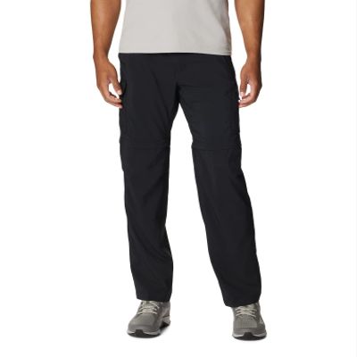 Columbia Mens Silver Ridge Utility Convertible Hiking Pant, Black, 30 x 34
