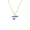 18K Stainless Steel Republic of Honduras Map Flag Pendant Necklace Gold Color Ethnic Caribbean Jewelry view 1