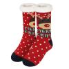 Clobeau Christmas Socks Women's Santa Crew Socks Warm Santa Claus Winter Socks Xmas Festival Bed Knit Thermal Socks Xmas Gifts view 1