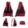 Sucipi Pickleball Bag - Men's -Women's Pickleball Backpack, Adjustable Sling Bag w/Fence Hook/Large Capacity/Safety Pocket-Red view 3