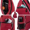 Sucipi Pickleball Bag - Men's -Women's Pickleball Backpack, Adjustable Sling Bag w/Fence Hook/Large Capacity/Safety Pocket-Red view 4