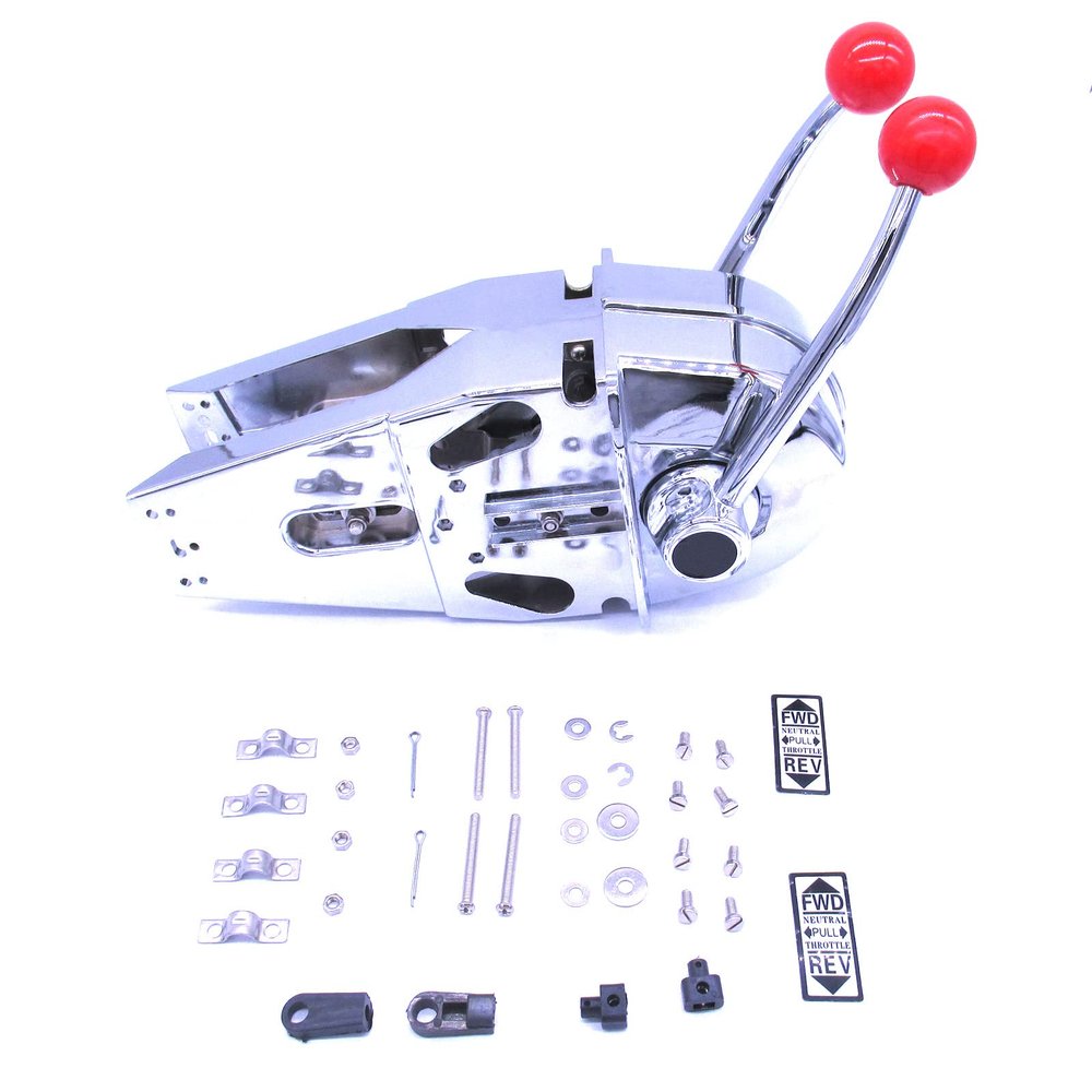 Top Mount Control Marine Boat Twin Lever Handle Engine Control for Teleflex Morse MT3 CH-5300P 33C Dual Action Outboard