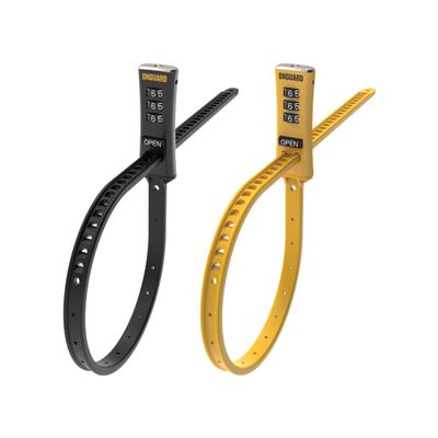 OnGuard ZipLock Combo Lock Twin Pack Two 56 cm 10 mm Flexible Stainless-Steel Cable Locks with Resettable 3-Digit Combo, Black & Yellow Portable Security Set for Helmets, Bags & Everyday Gear