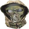 NC Airsoft Mask Skull Skull Full Face Mask Balaclava Headgear, Dual Mode Wearing Design Adjustable Cosplay Costume Film Shooting, CP, Unisex view 1