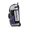 Boombah Rolling Superpack Baseball/Softball Gear Bag - 23-1/2" x 13-1/2" x 9-1/2" - White/Purple - Telescopic Handle - Holds 4 Bats - Wheeled Version view 4
