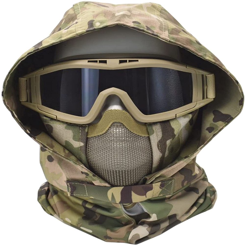 Airsoft Mask Skull Skull Full Face Mask Balaclava Headgear, Dual Mode Wearing Design Adjustable Cosplay Costume Film Shooting