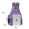 Sucipi Pickleball Bag - Men's -Women's Pickleball Backpack, Adjustable Sling Bag w/Fence Hook/Large Capacity/Safety Pocket-Purple view 2