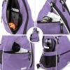 Sucipi Pickleball Bag - Men's -Women's Pickleball Backpack, Adjustable Sling Bag w/Fence Hook/Large Capacity/Safety Pocket-Purple view 4