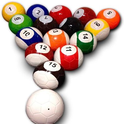 16 Pcs Big Pool Ball Recreational Football Gaint Snookball Snook Ball Snooker Street Soccer Ball Game Sport Huge Billiards Pool Football Party Game
