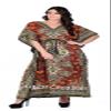 Art Of Creation Women Kaftan Dress Tunic Long Maxi Plus Size Night Gown Polyester Printed Caftan Beach Cover Up Party Kimono Nightdress (Orange) view 1