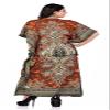 Art Of Creation Women Kaftan Dress Tunic Long Maxi Plus Size Night Gown Polyester Printed Caftan Beach Cover Up Party Kimono Nightdress (Orange) view 3