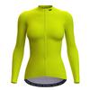 Wulibike Women's Cycling Jersey Long Sleeve Cycling Jersey Womens Bicycle Biking Shirt Fluorescent Green view 1