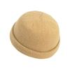 Croogo Sailor Knitted Cap Cuffed Plain Knit Cap Rolled Hat Trucker Worker Cap Round Beanie Hat Casual Skullcap,Khaki-CT49 view 1