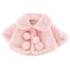 Freebily Toddler Baby Girls Cute Warm Dress Coat Pompom Decor Fur Cloak Jacket Princess Winter Tops Pink 6-12 Months view 1