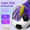 Sportout Kids Goalkeeper Gloves, Soccer Goalie Gloves with Double Wrist Protection and Non-Slip Wear Resistant Latex Material to Prevent Injuries view 2